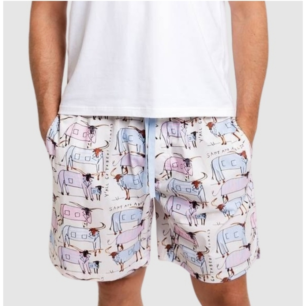 Sant And Abel Men's Drawbertson Longhorns Sleep Shorts Size M